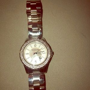 Authentic silver Micheal Kors watch